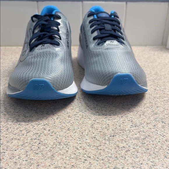 New Balance Gray and Blue Athletic Shoes with Breathable Mesh main image 6